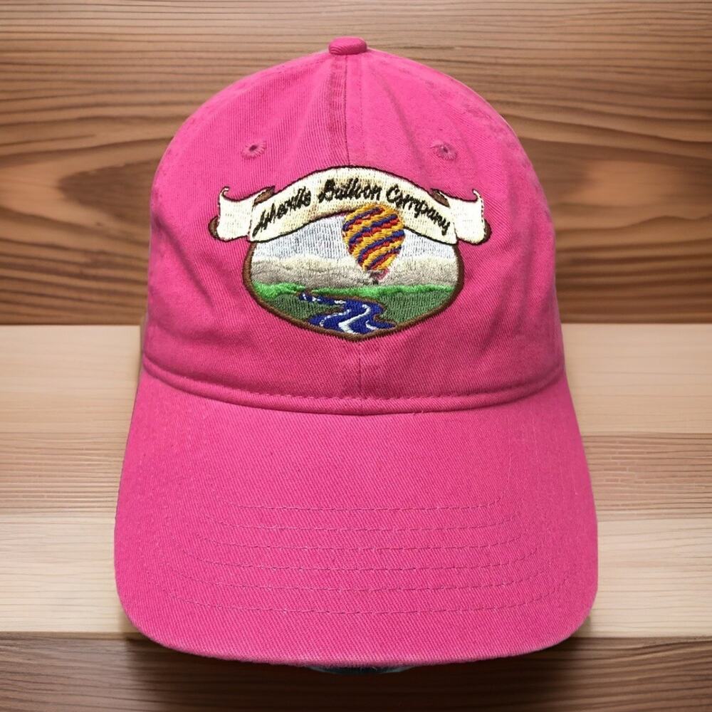 Asheville Balloon Co Rare Pink Cotton Strapback Event Hat Cap Fast Ship